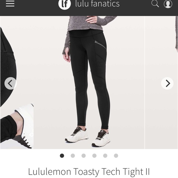 Lululemon Toasty Tech Tight II size 4 black - Picture 1 of 4